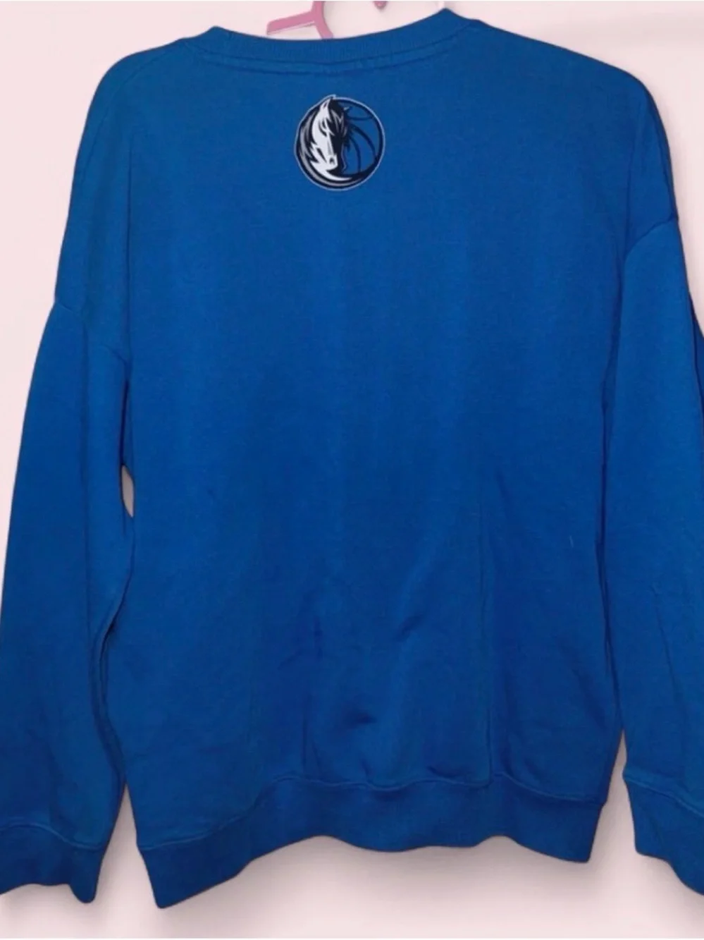 NBA Dallas Mavericks Crewneck Sweatshirt - Royal Blue with Black & White Logo